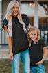 Ruffled Sleeve Swiss Dot T-Shirts